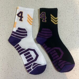 24 Kobe Lakers socks TWO pairs